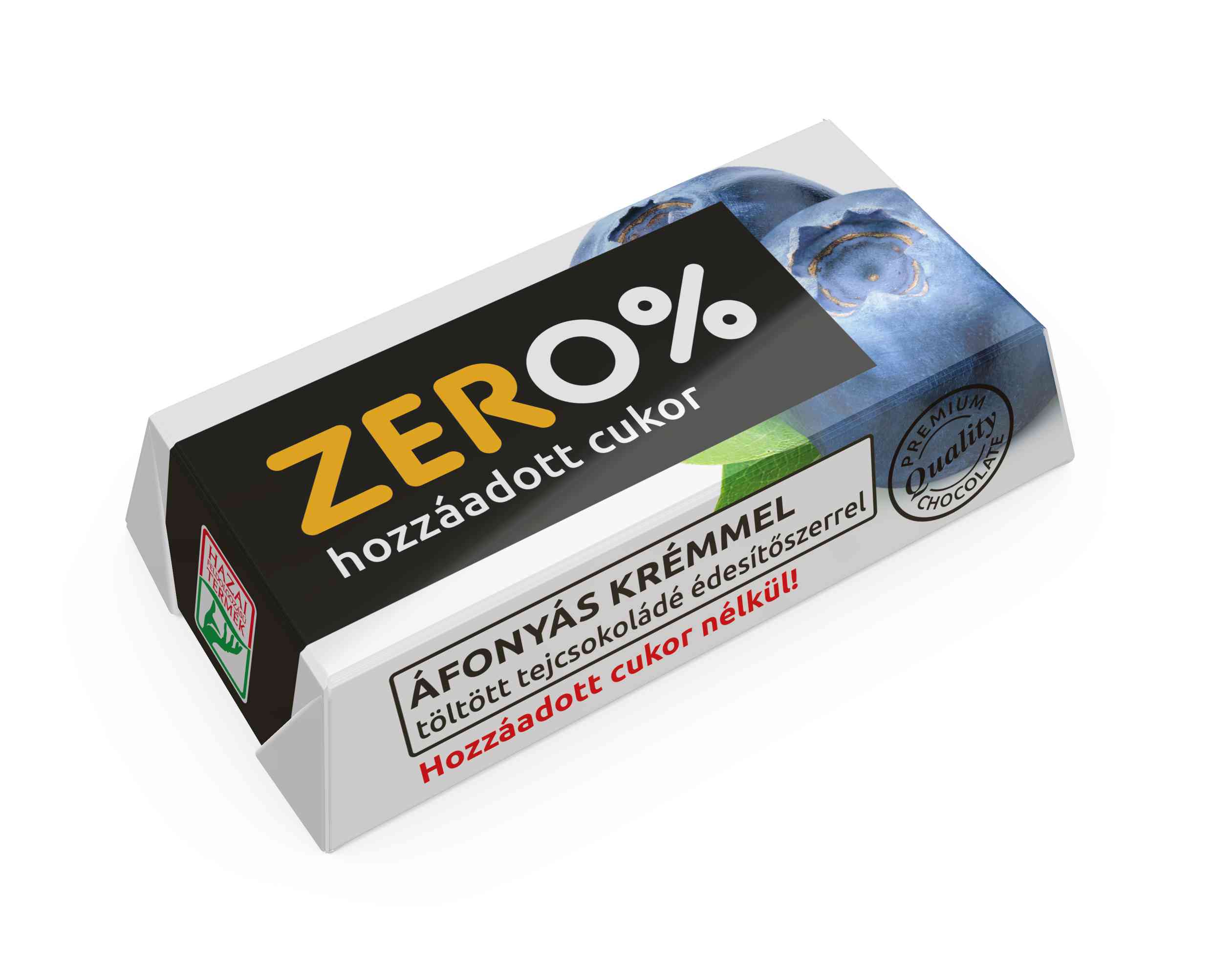 Szerencsi ZERO áfonya ízű krémmel töltött tejcsokoládé édesítőszerrel 21g